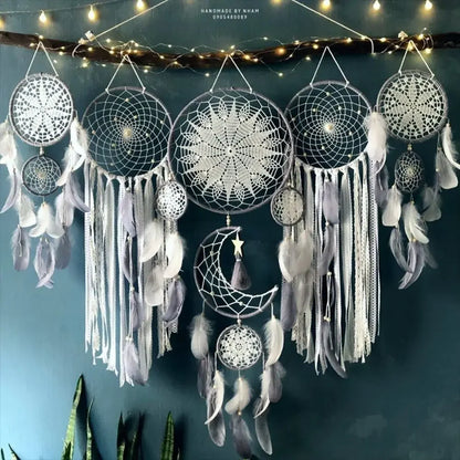 5pcs/set Boho Macrame Dream Catchers Wall Hangings