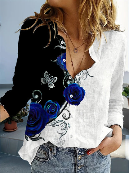 Loose-Fitting Top - Fashionable Casual Women's Shirt