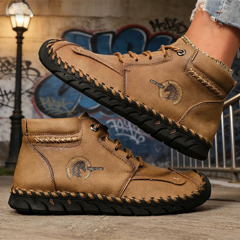 Handmade Leather Women's Shoes Mid-Top