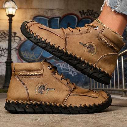 Handmade Leather Women's Shoes Mid-Top