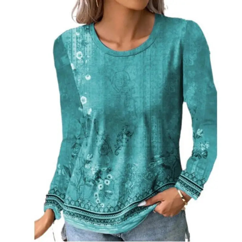 Women's T-shirt Gradient Floral Print