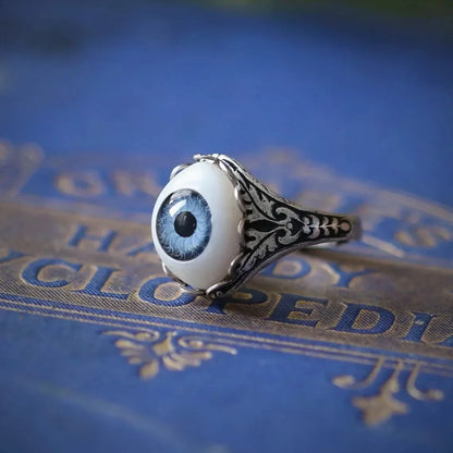 Creative Cat's Eye Alloy Casting Rings for Men