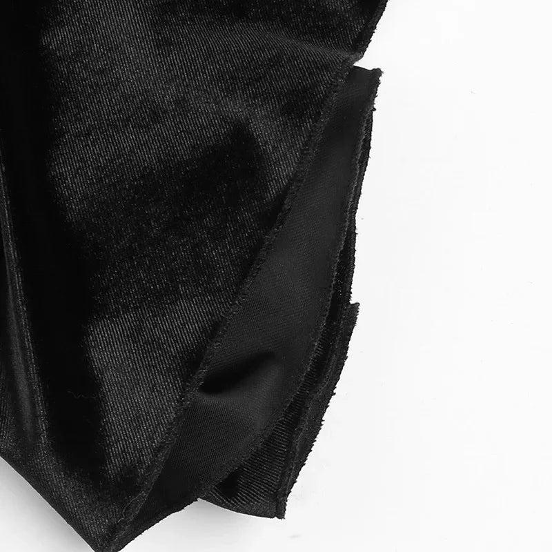 Velvet Fishtail Skirt Women Vintage