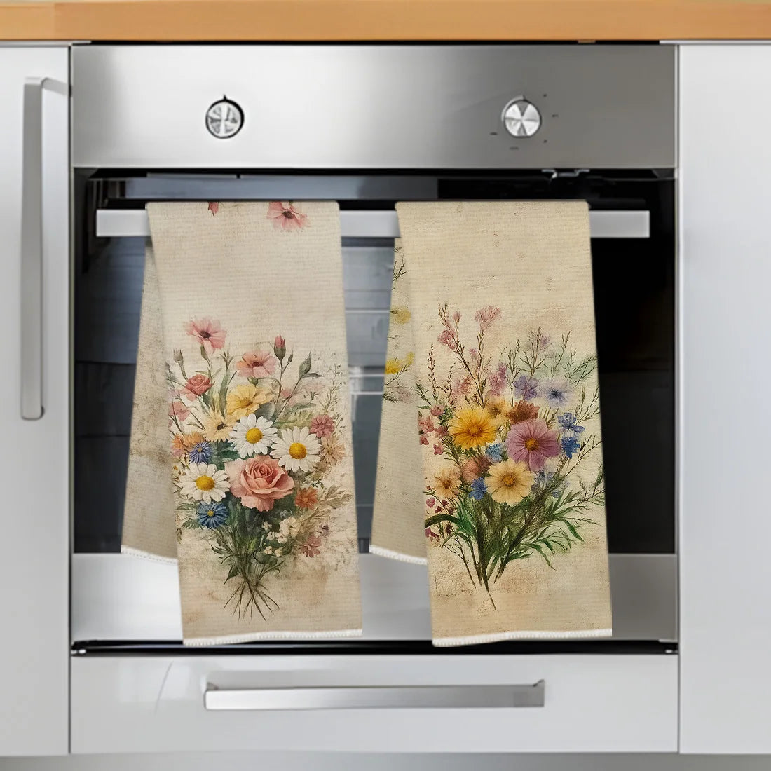 Retro Flowers 2-Pack Kitchen Towels
