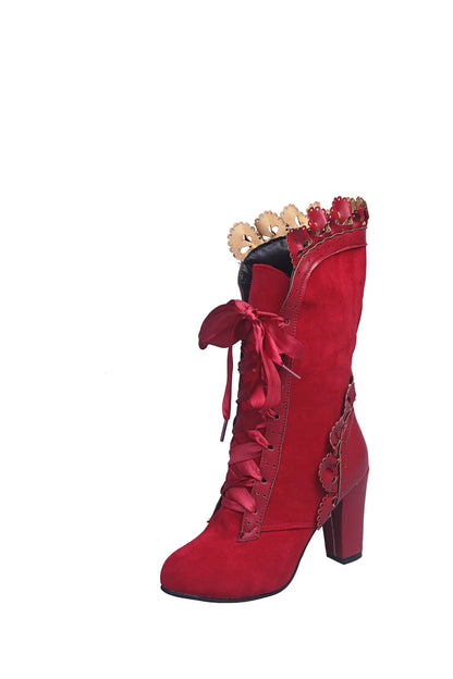 Women's Medieval Leather Ankle Boots