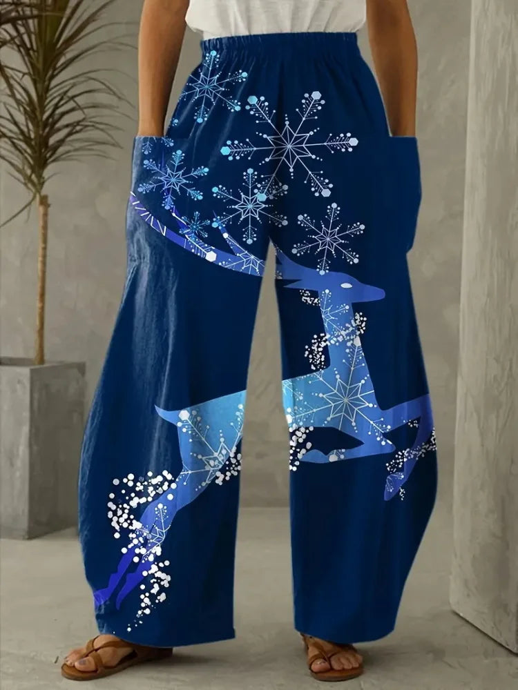 Simple And Fresh Butterfly Flower Print Women's Bloomers