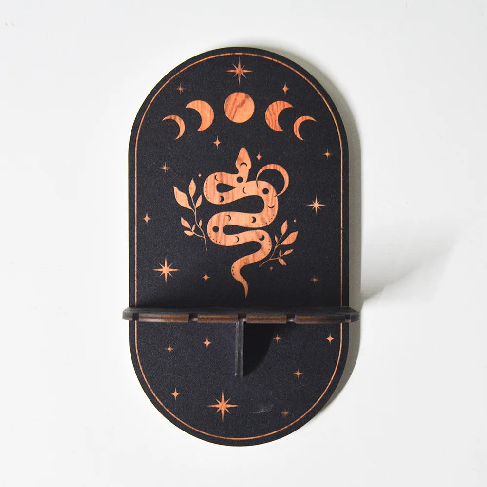 Bohemian Three-dimensional Wood Crystal Shelf