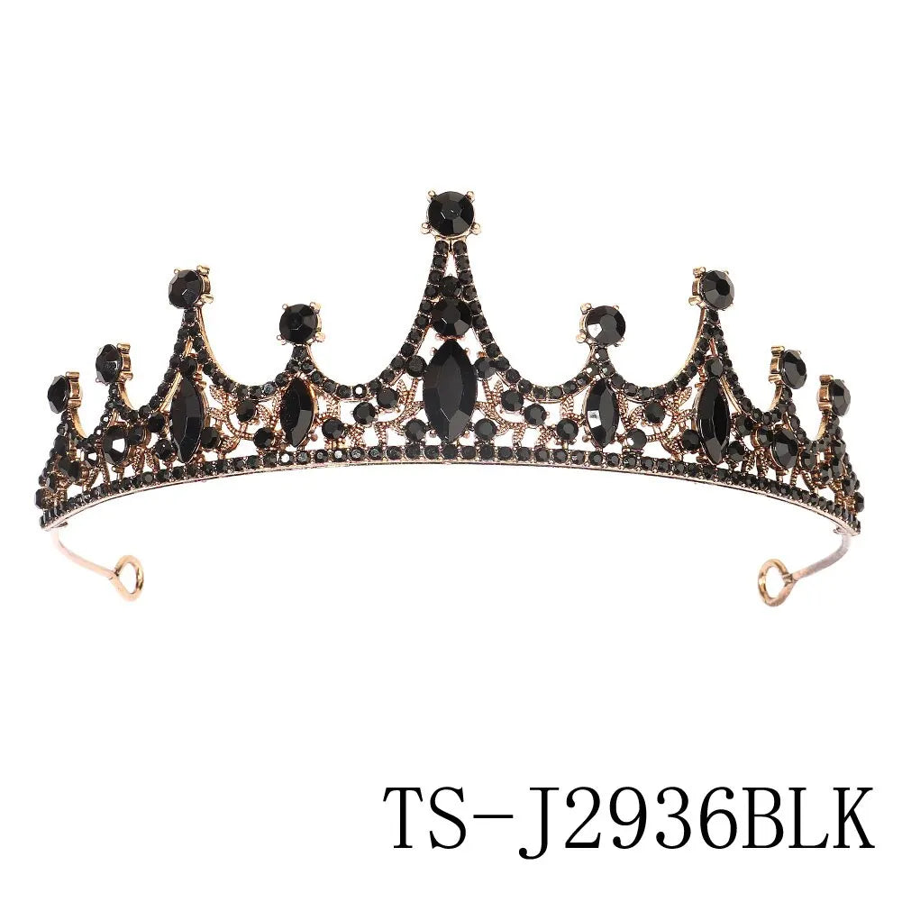 Black Crystal Rhinestone Tiaras