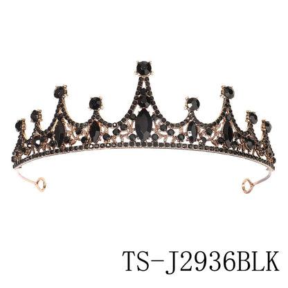 Black Crystal Rhinestone Tiaras