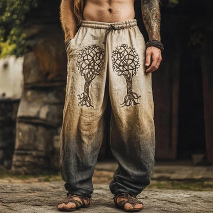 Men's Viking Totem  Printed Casual Pants