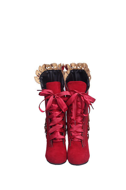 Women's Medieval Leather Ankle Boots