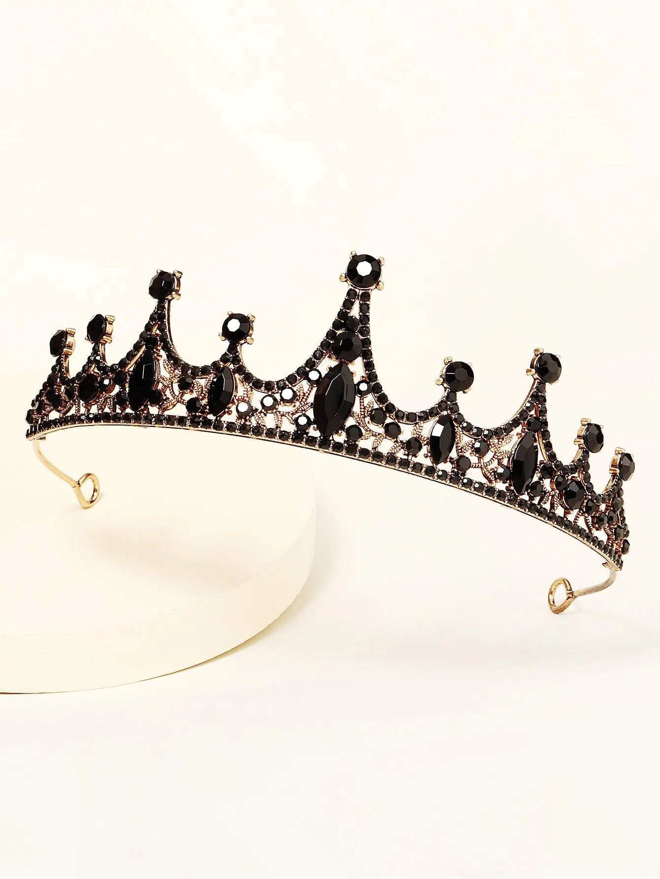 Black Crystal Rhinestone Tiaras