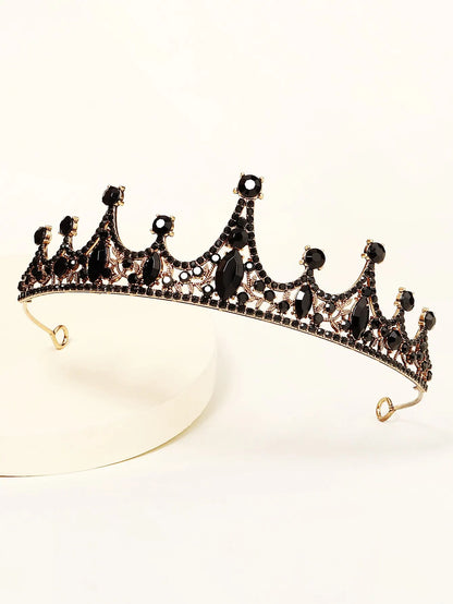 Black Crystal Rhinestone Tiaras