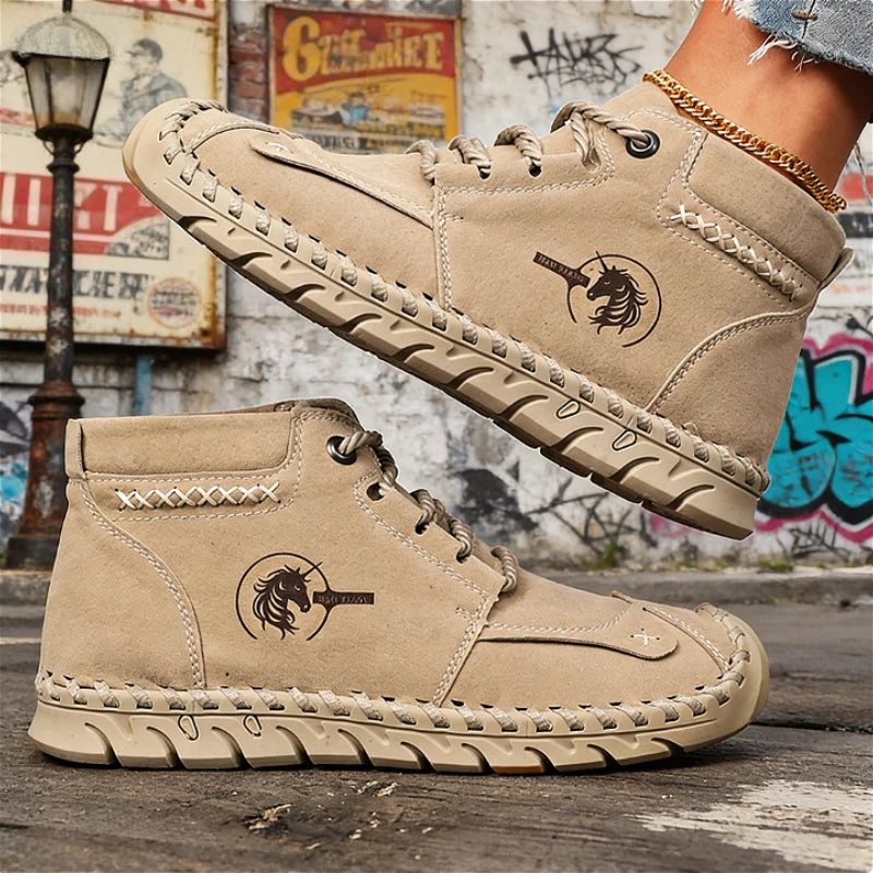 Handmade Leather Women's Shoes Mid-Top