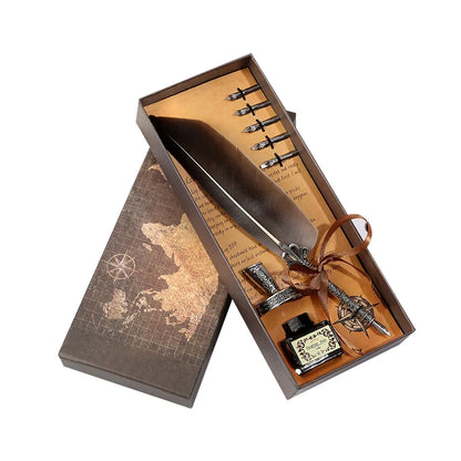 Feather Dip Pen Kit Antique