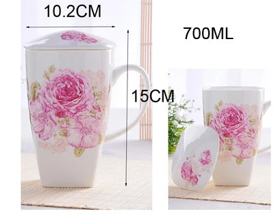 Real Bone China Tumblers With Lid