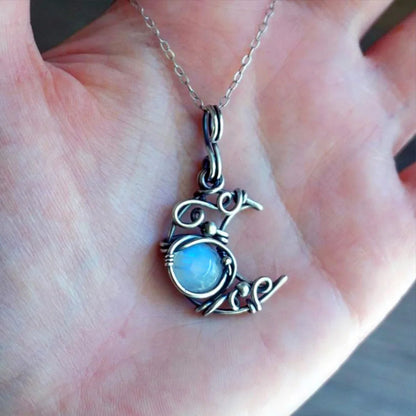 Moonstone Antique Pendant Necklace