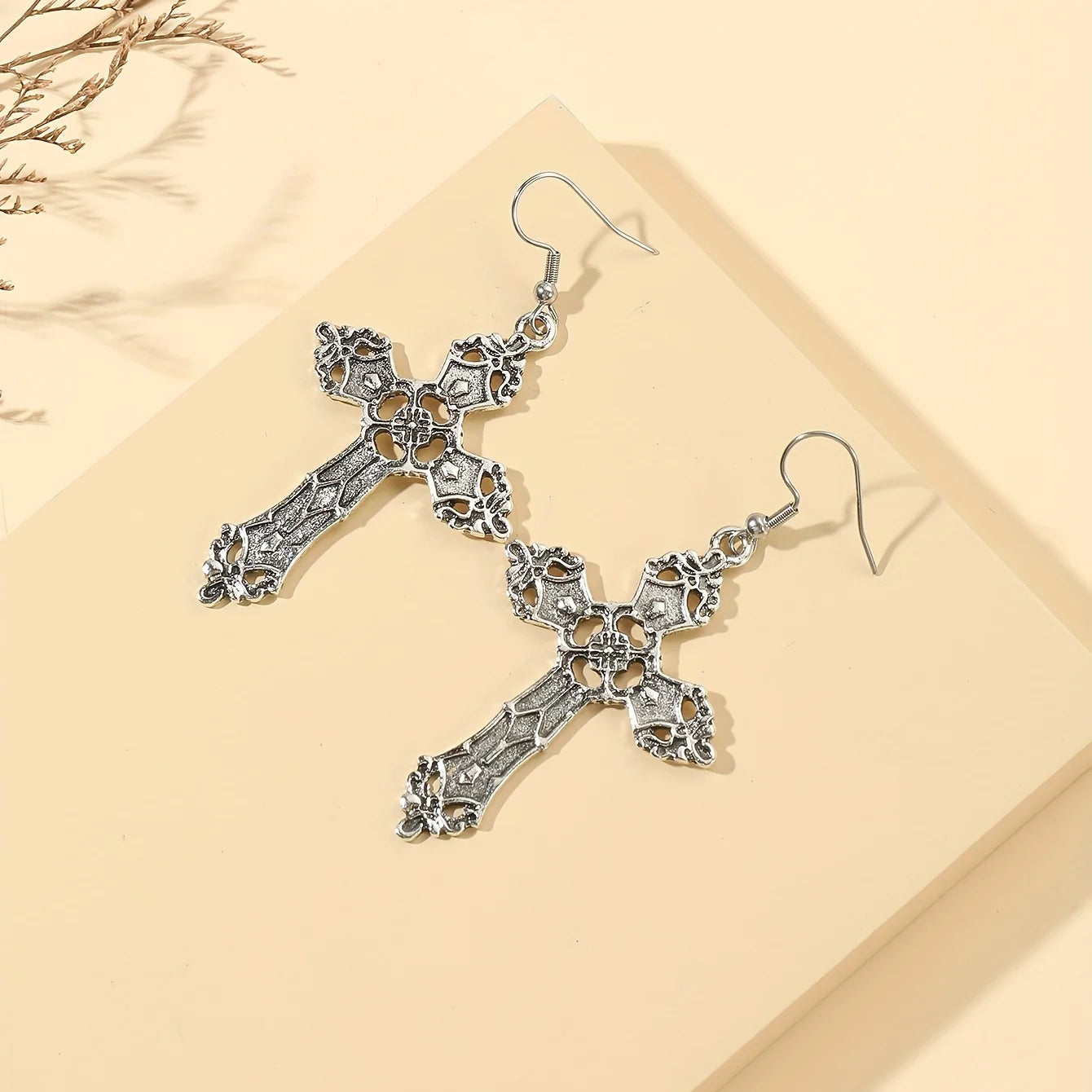 Vintage Mushroom Pendant Earrings