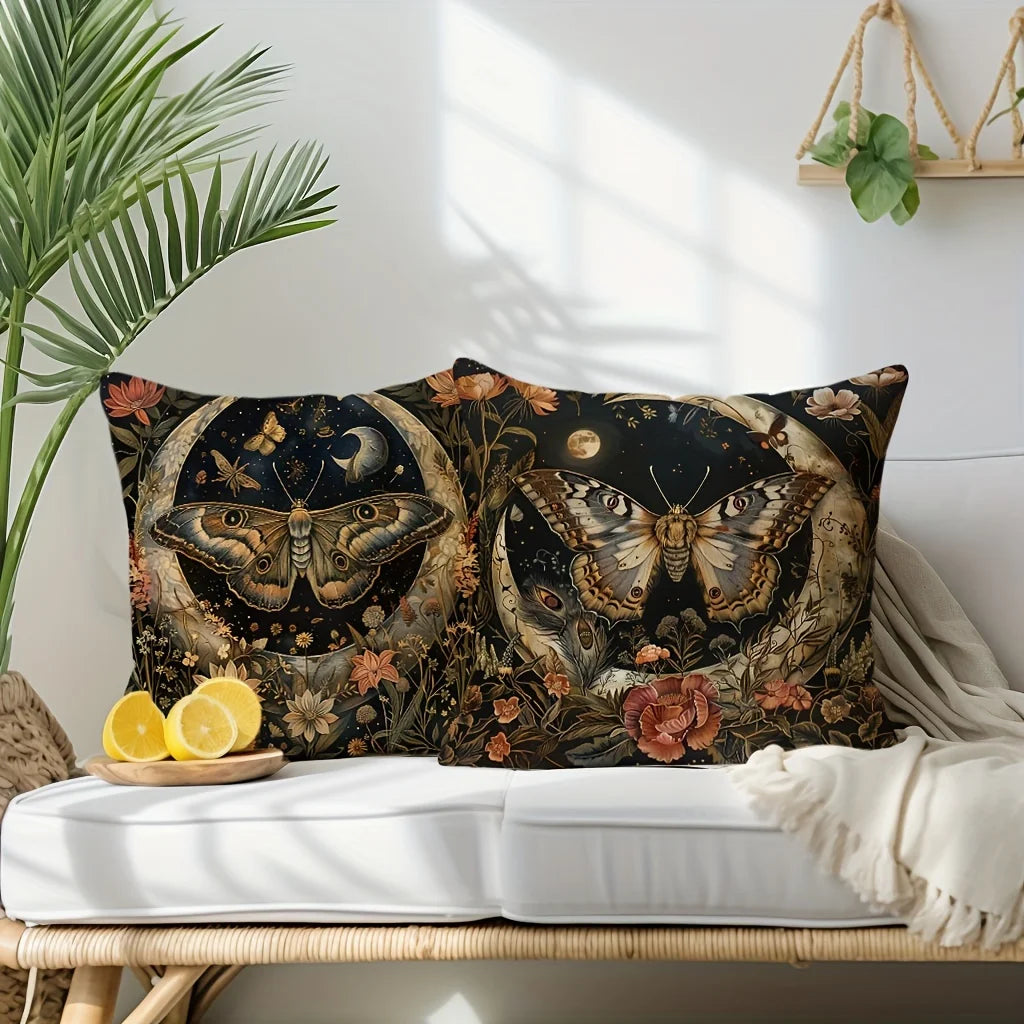 Country Charm Butterfly Throw Pillow Cover