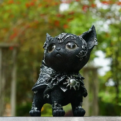 Mysterious Black Cat Statue