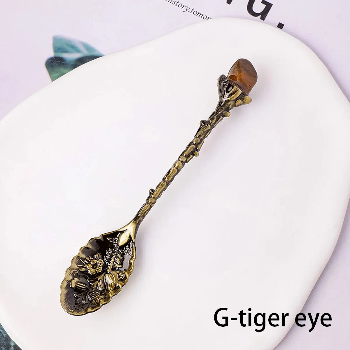 Natural Crystal Tumbled Stone Spoon