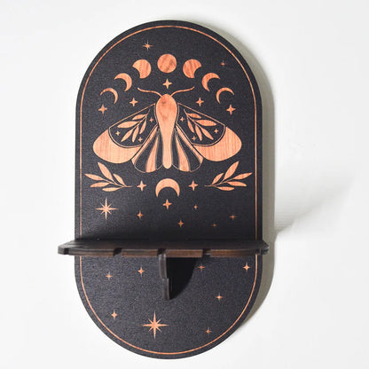 Bohemian Three-dimensional Wood Crystal Shelf