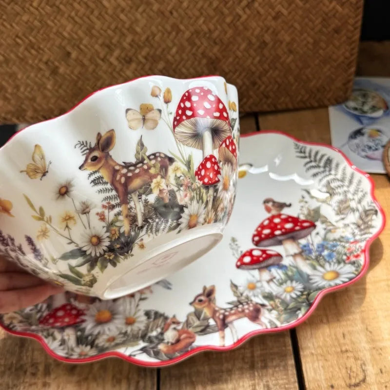 Ceramic Dinnerware Oval Serving Platter Festive Tableware Collection