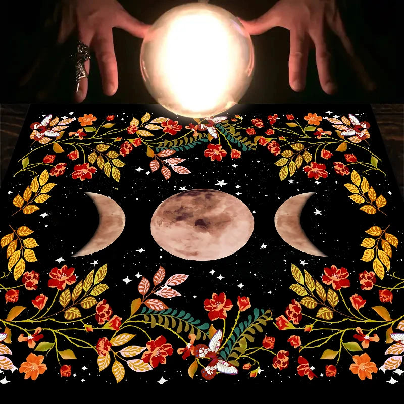Moonlight Flower Tarot Table Cloth
