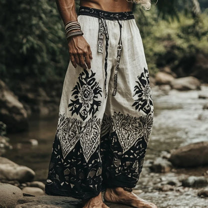 Men's Viking Retro Nordic Gods' Casual Straight Leg Pants