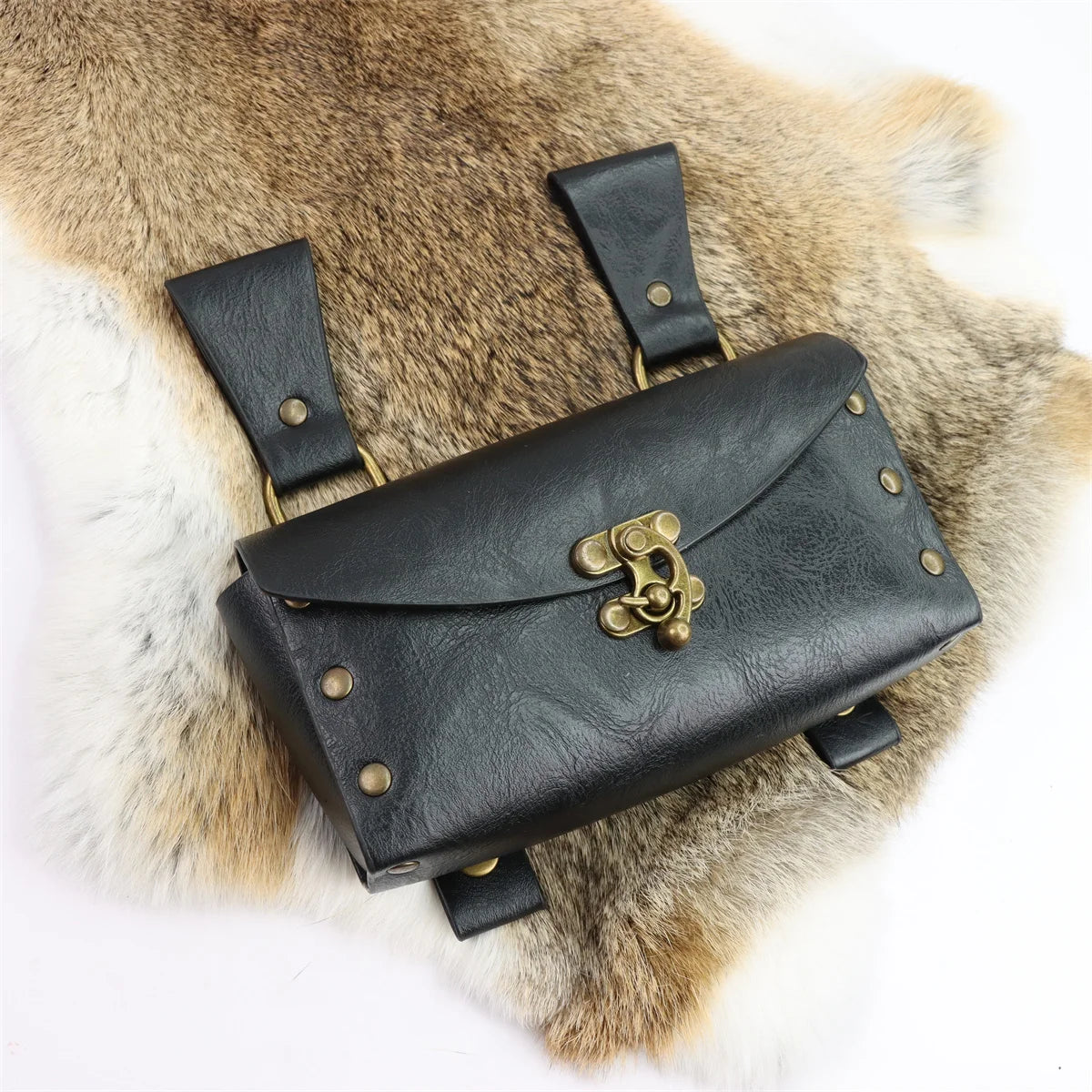 Renaissance Leather Belt Medieval Wizard Alchemy Glass Magic Bottle Cork Bottle Stopper Copper Coin Waist Bag Cosplay Belt