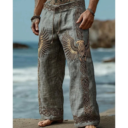 Men's Viking Totem  Printed Casual Pants