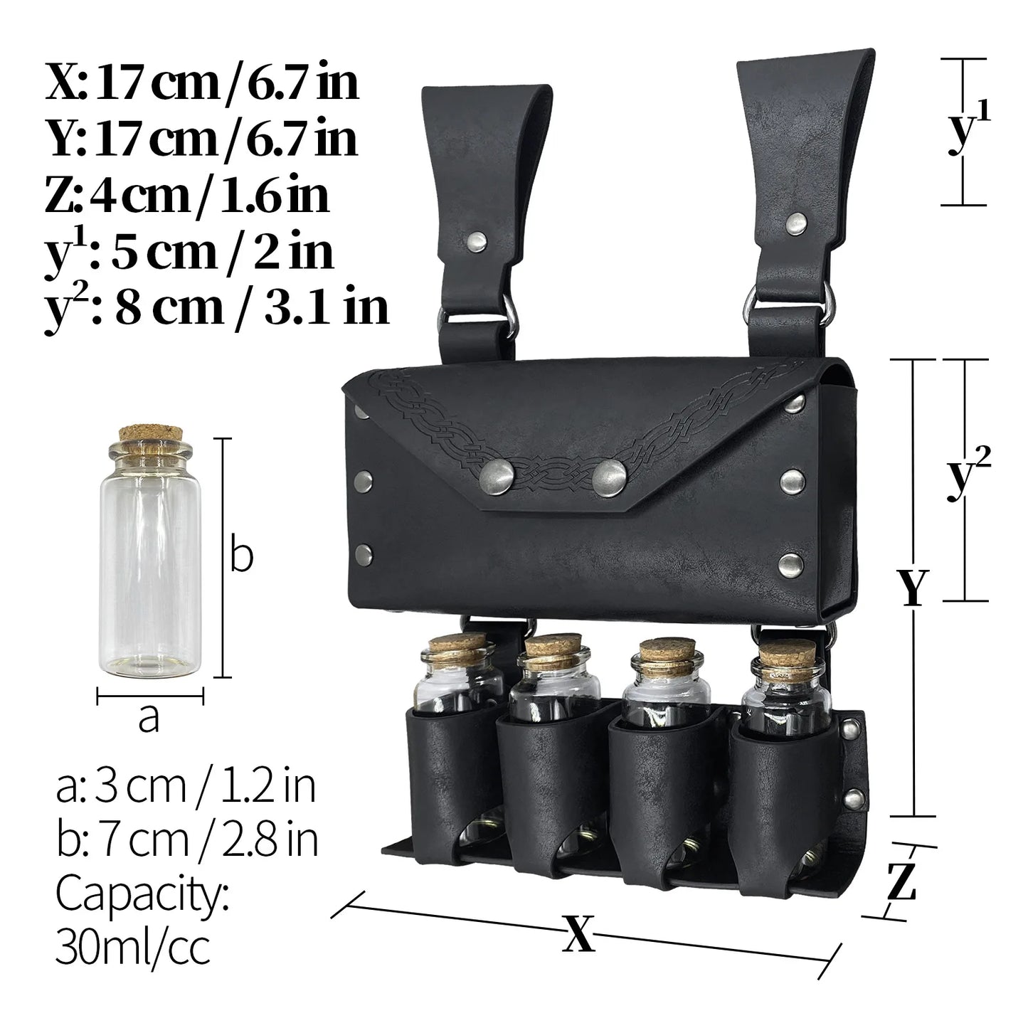 Witch Magic Potion Bottle Glass Vial Holder