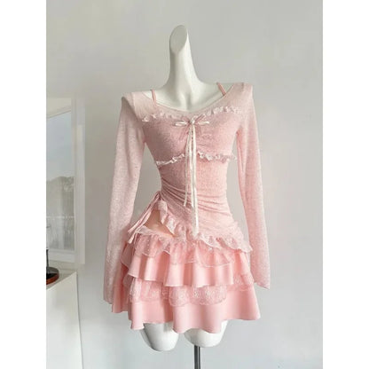 3 Piece Set Woman Aesthetics Fashion