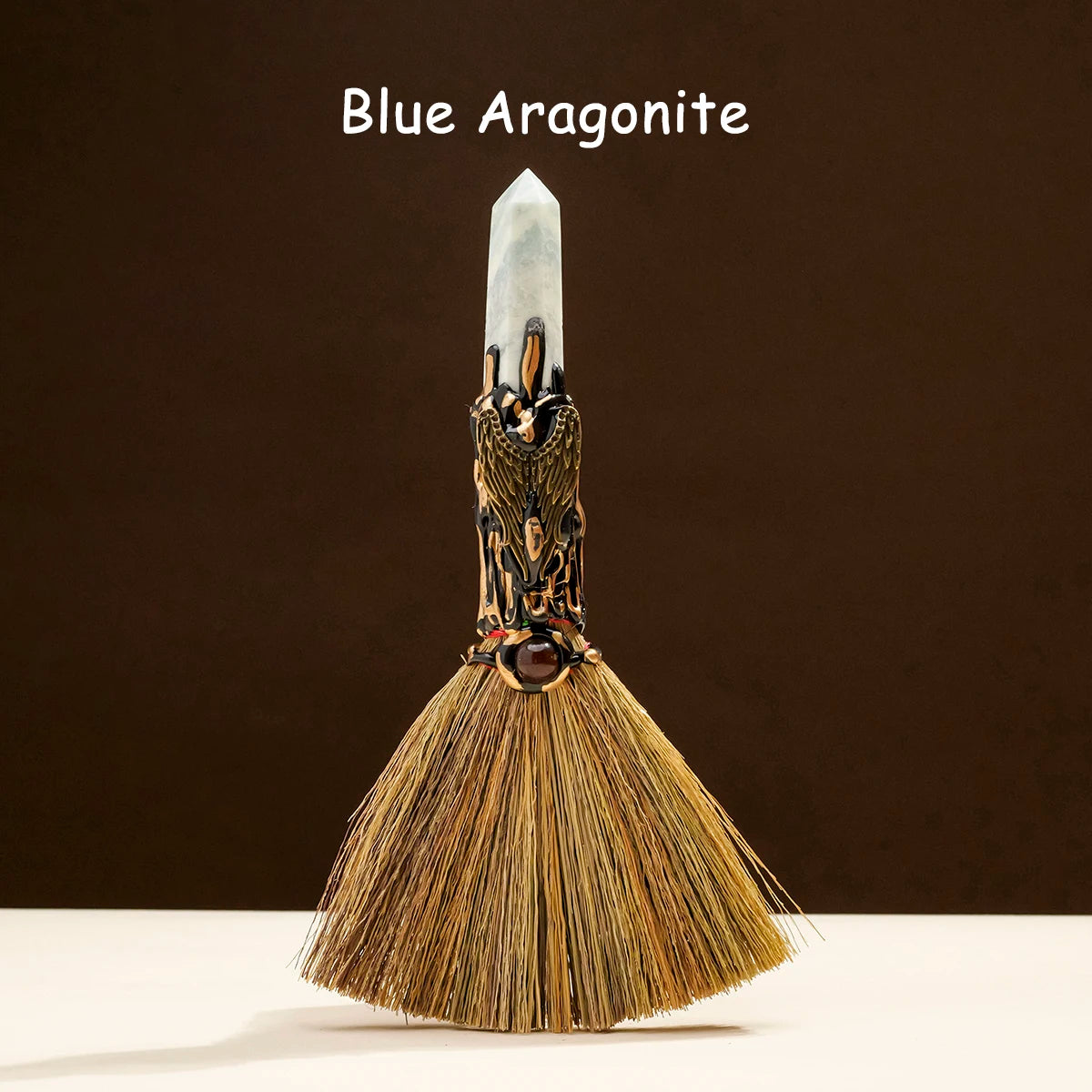 Natural Crystal Stone Point Magic Broom