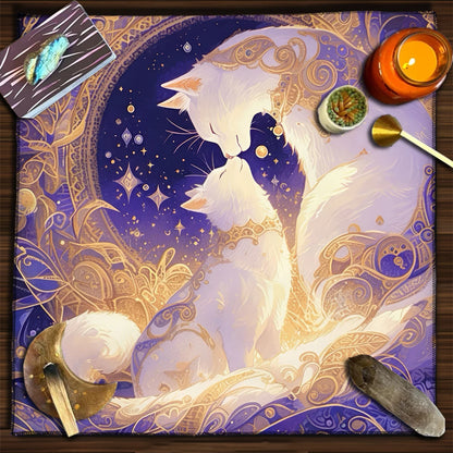 Esoteric Black Cat Tarot Tablecloth