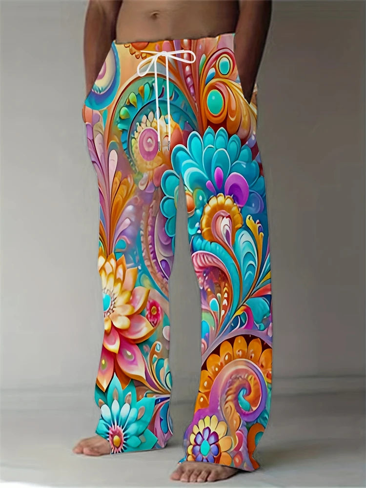 Beach Pants Men's 3D Mushroom Pattern