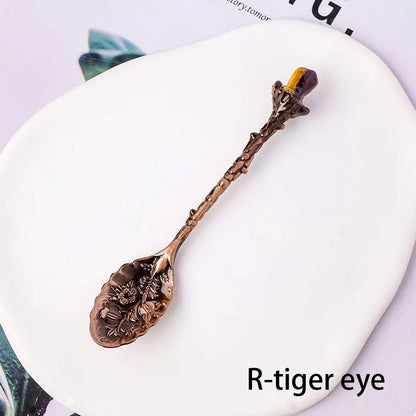 Natural Crystal Tumbled Stone Spoon