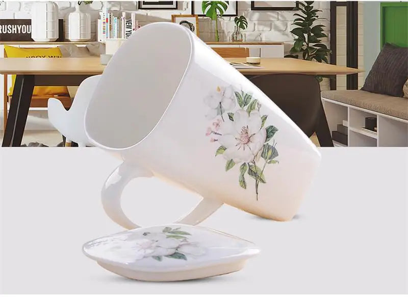 Real Bone China Tumblers With Lid