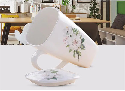 Real Bone China Tumblers With Lid