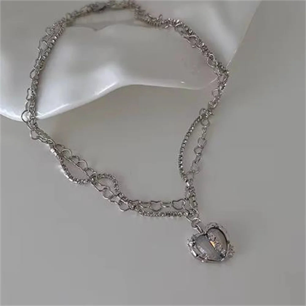 Triple Moon Goddess Necklace Amethyst Jewelry