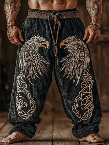 Men's Viking Nordic Totem Two tone  Printed Casual Pants