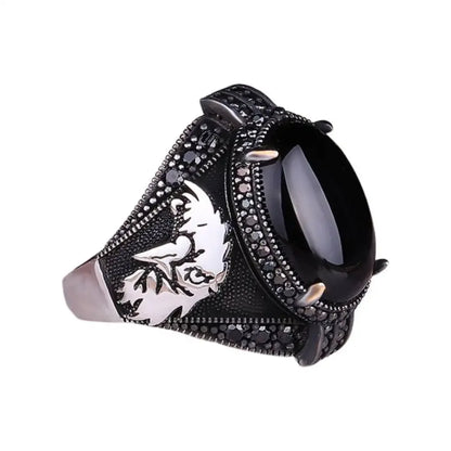 Creative Cat's Eye Alloy Casting Rings for Men