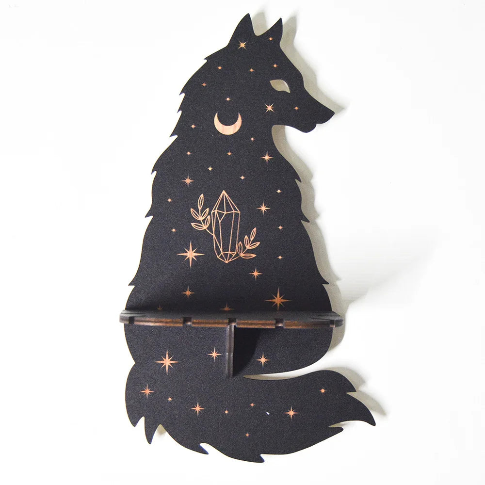 Bohemian Three-dimensional Wood Crystal Shelf