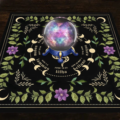 Tarot tablecloth floral and plant print