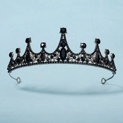 Black Crystal Rhinestone Tiaras