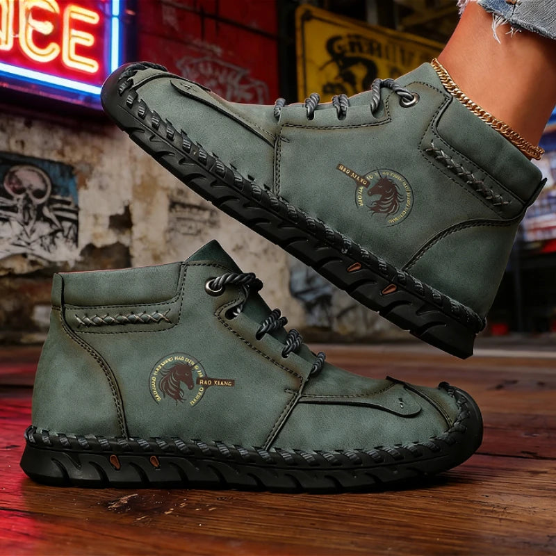 Handmade Leather Women's Shoes Mid-Top