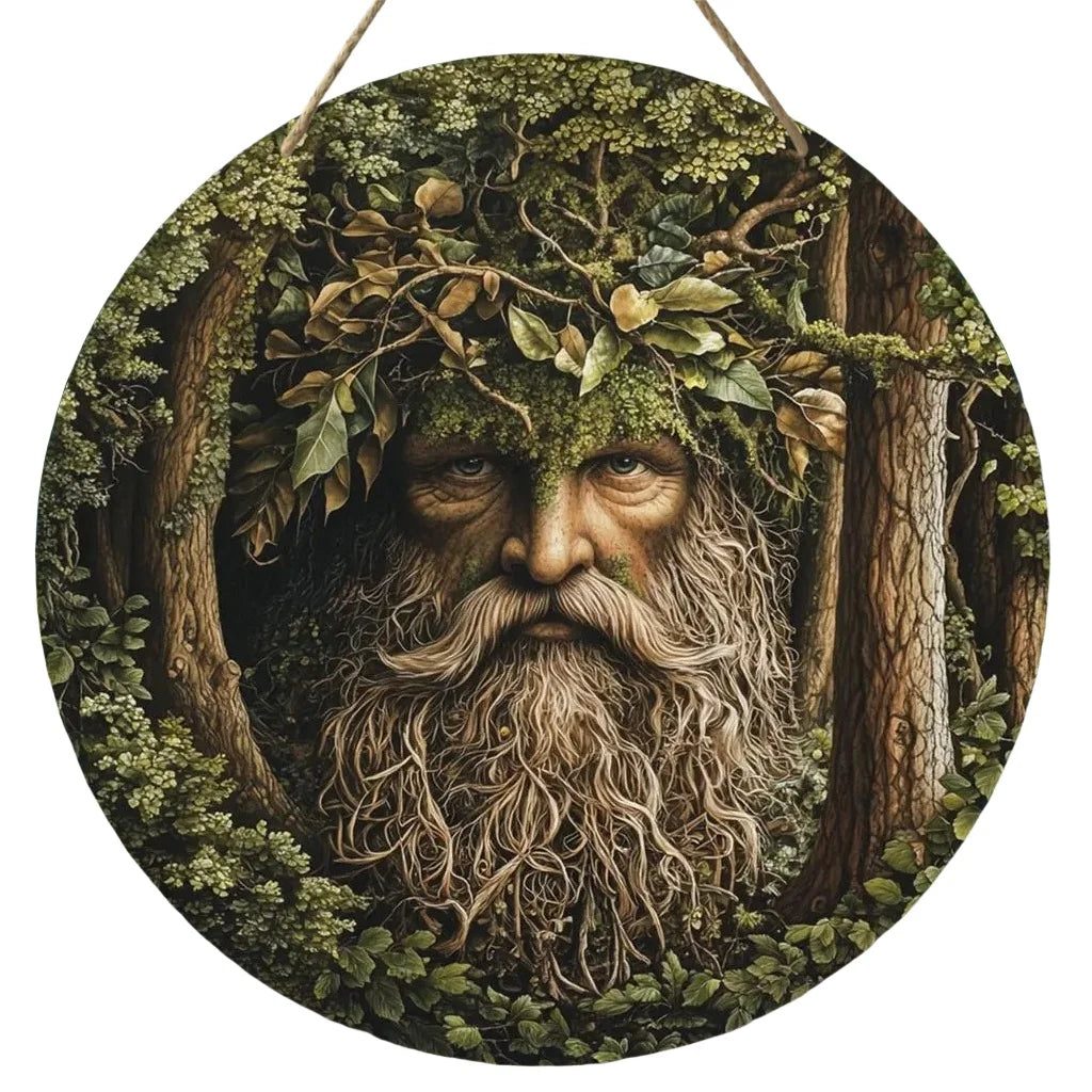 Tree Elf Circular Wooden Sign