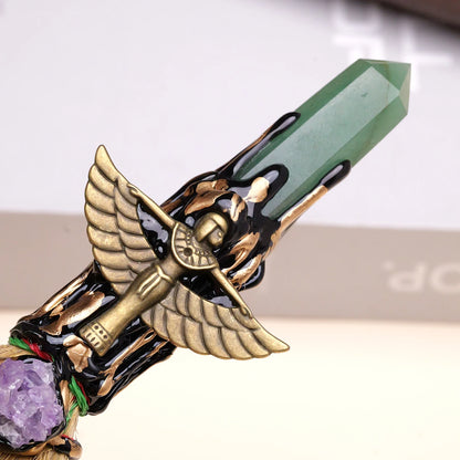 Natural Crystal Stone Point Magic Broom