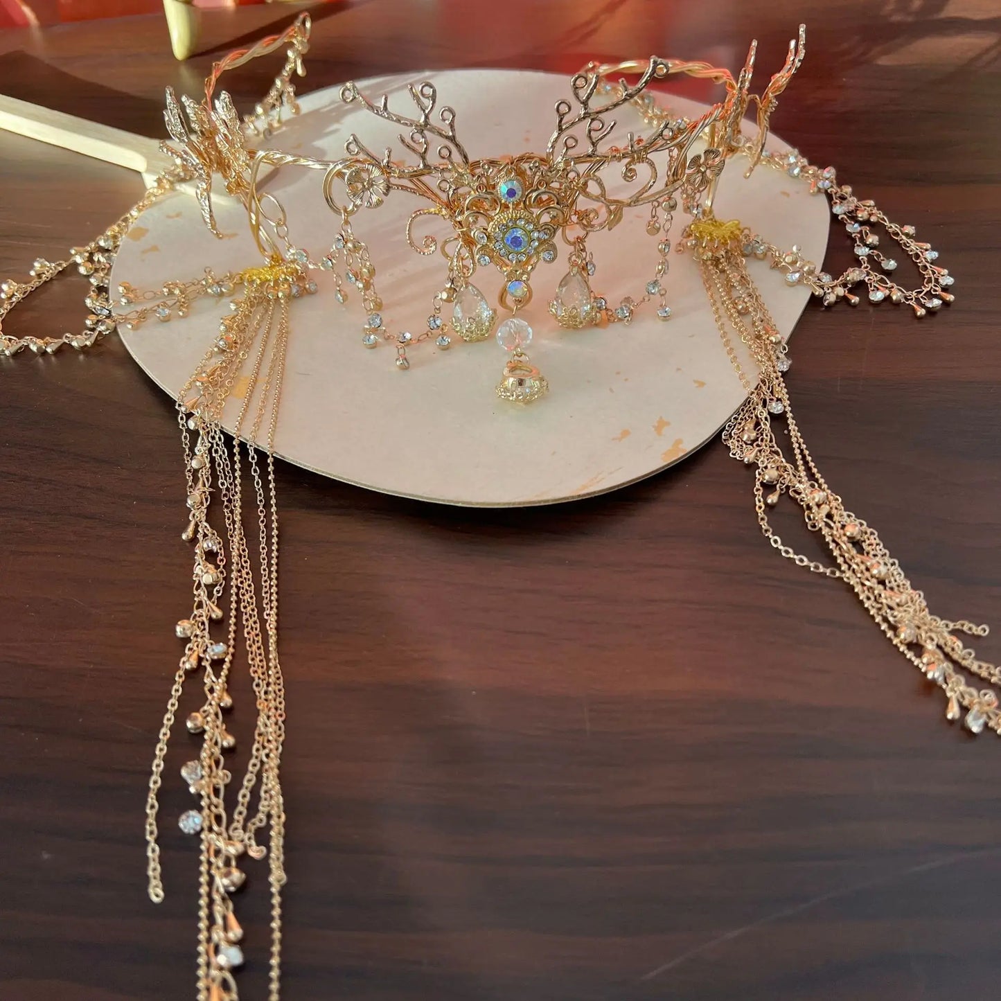 Antique Fringed Hair Crown