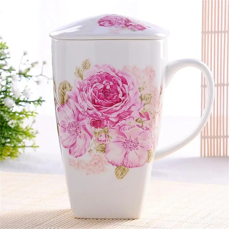Real Bone China Tumblers With Lid